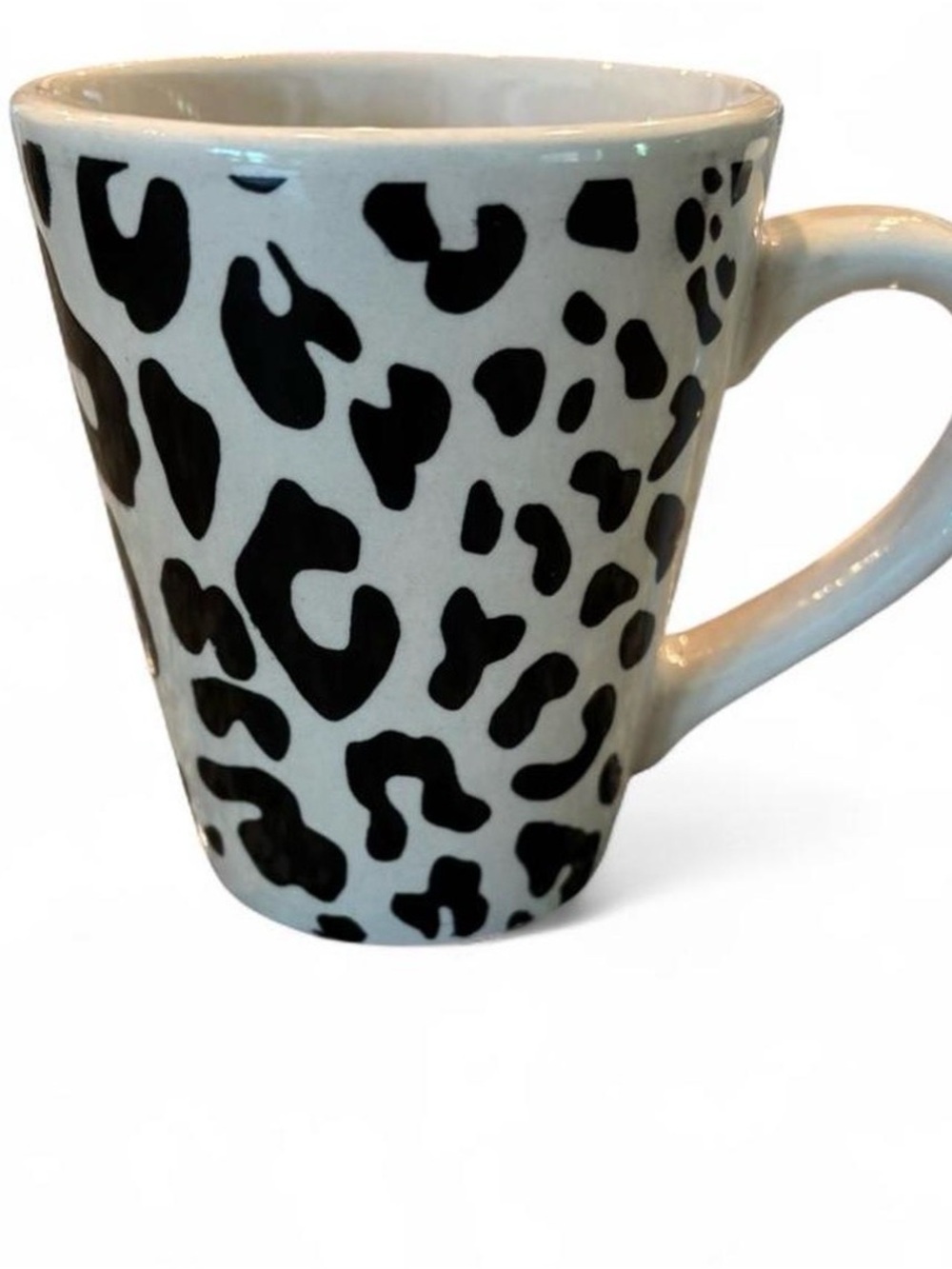 Black and White Leopard Print Ceramic Mug